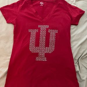 IU Indiana University Bejeweled V-Neck Shirt